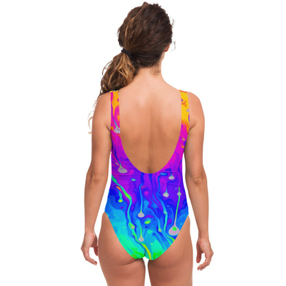 Gradient Hot Dripping Rave Swimsuit