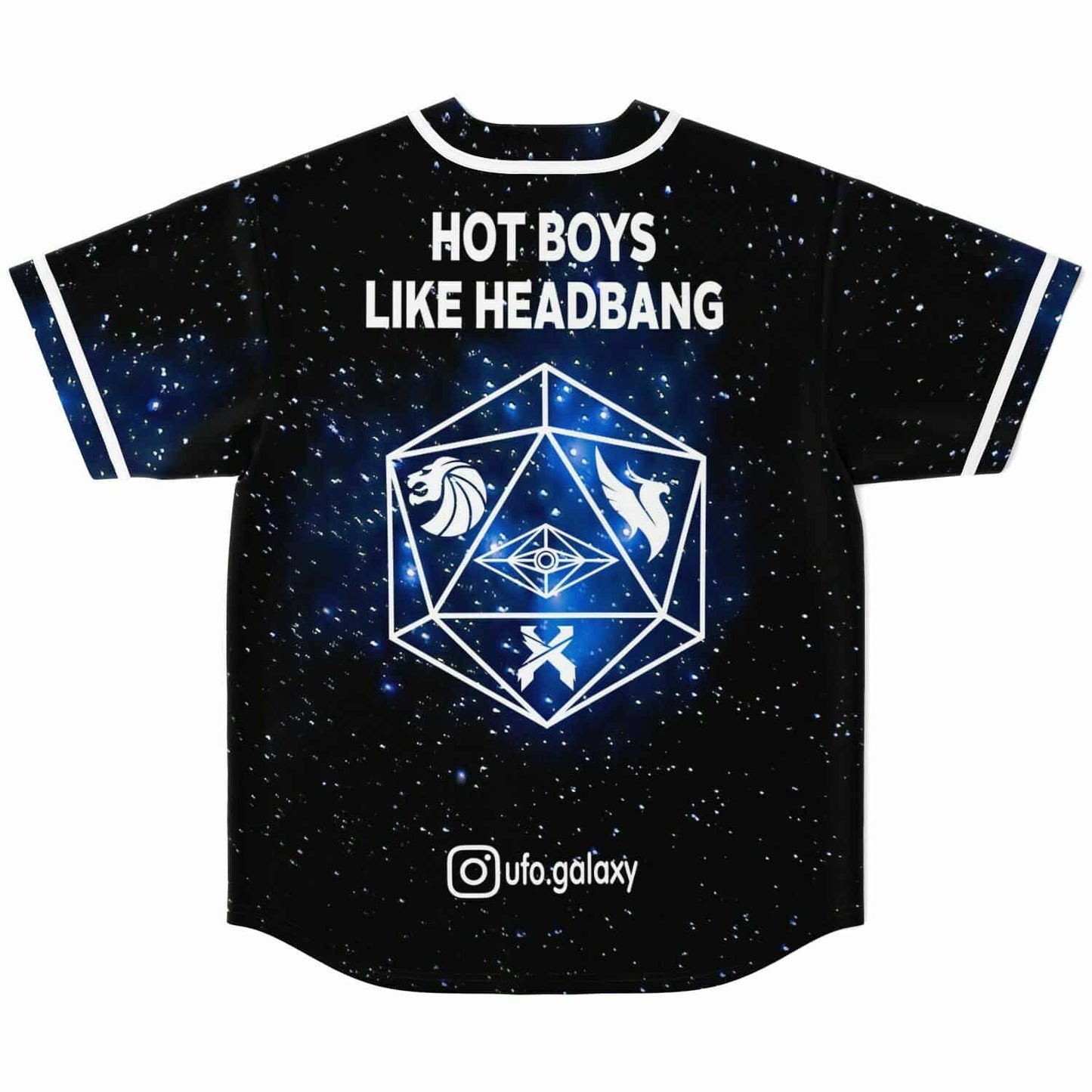 Black Cosmic Starfield Rave Baseball Jersey