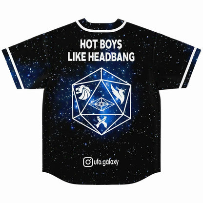 Black Cosmic Starfield Rave Baseball Jersey