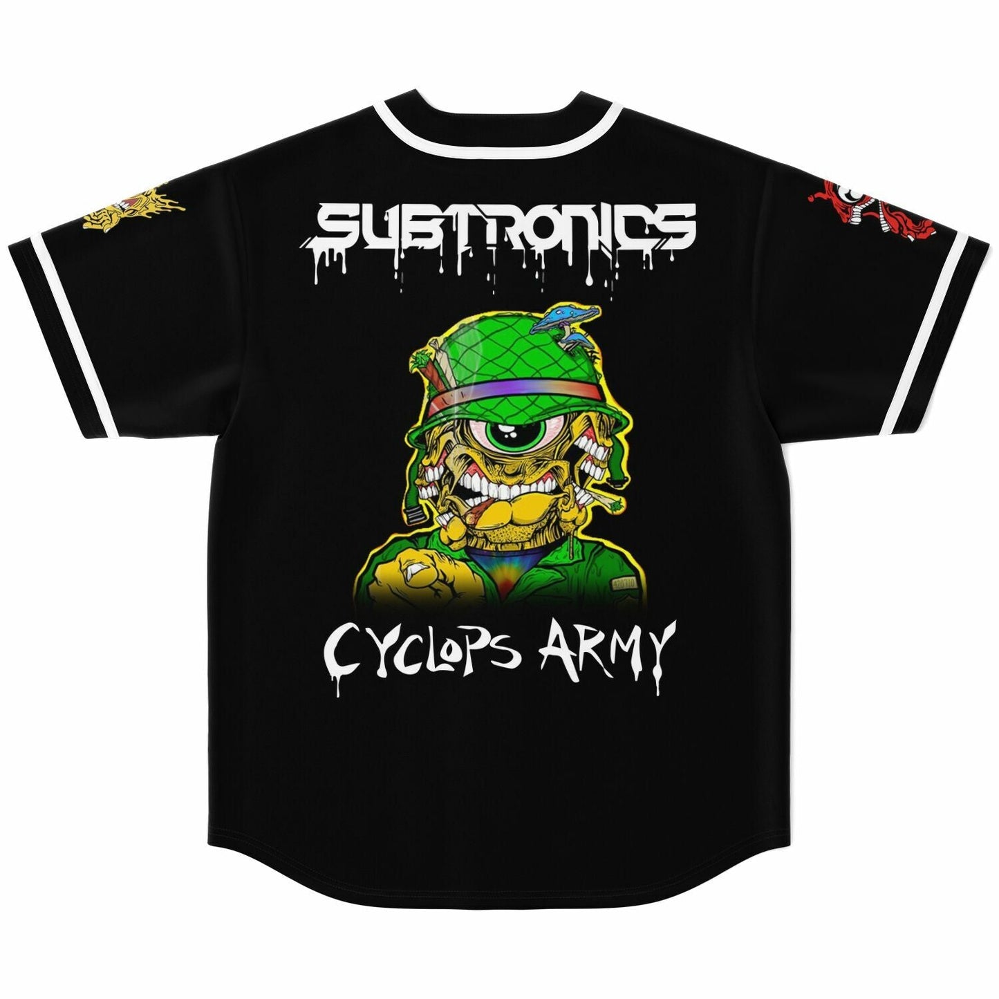 Subtronics Black One Eyed Rave Baseball Jersey