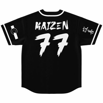 Black White Line Rave Baseball Jersey