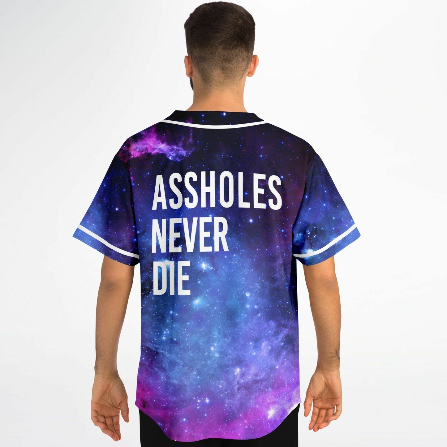 Purple Starry Galaxy Rave Baseball Jersey