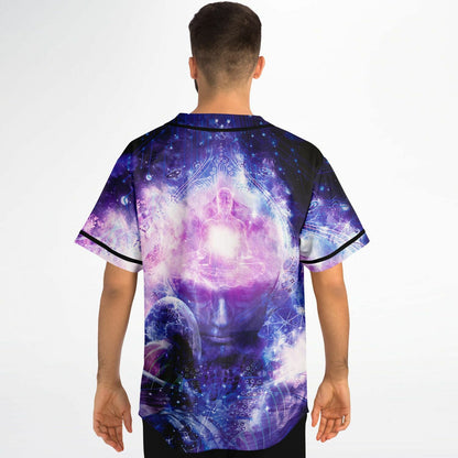 Purple Psychedelic Cosmic Rave Baseball Jersey