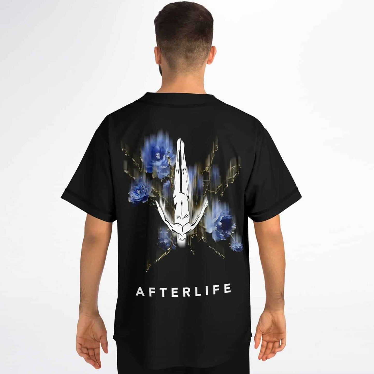 Afterlife Black Downward Diving Rave Baseball Jersey