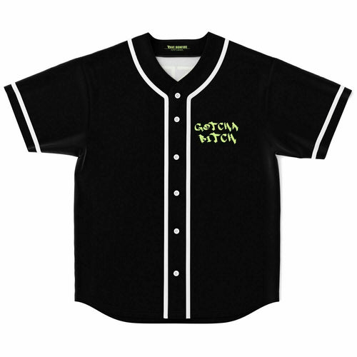 OG Nixin Black Chest Slogan Rave Baseball Jersey