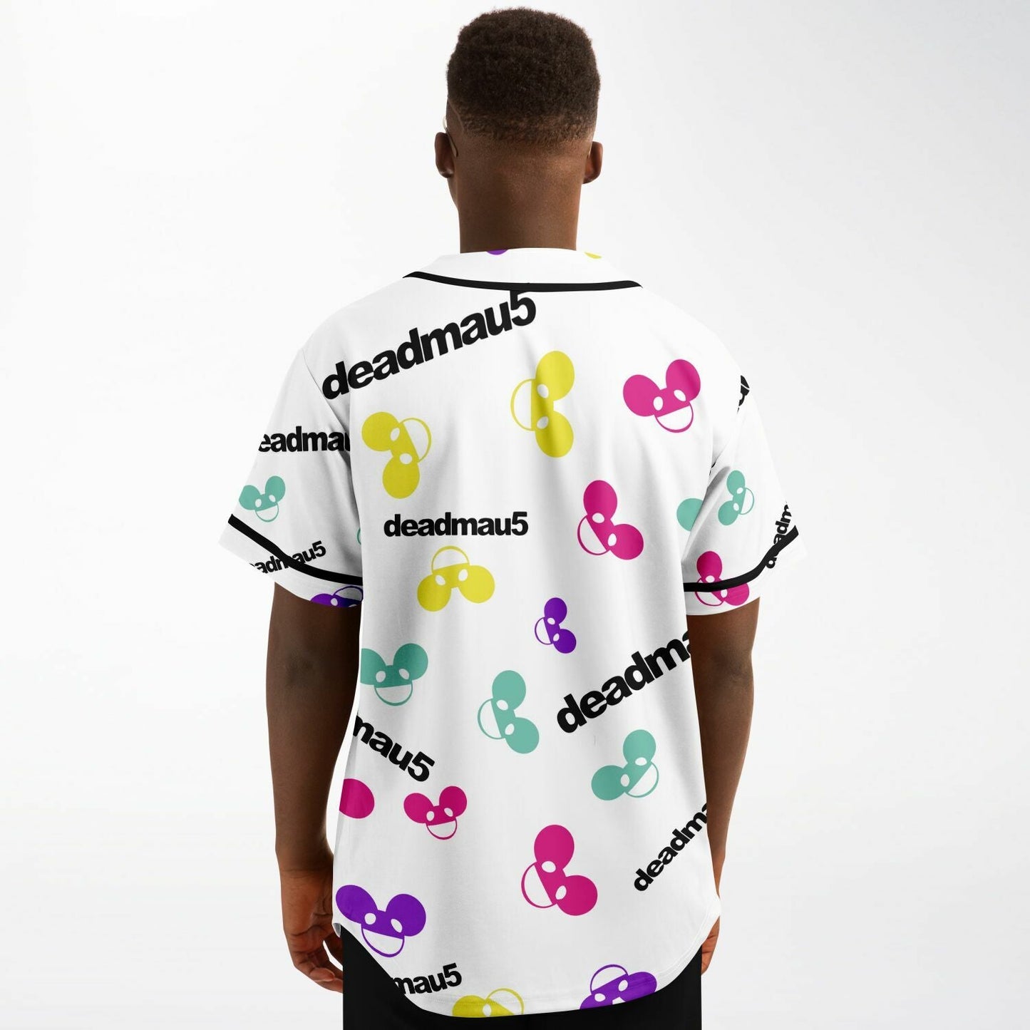 deadmau5 White Scattered Mouse Rave Baseball Jersey