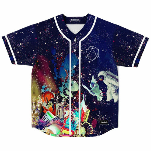 ODESZA Deep Navy Cosmic Starfield Rave Baseball Jersey