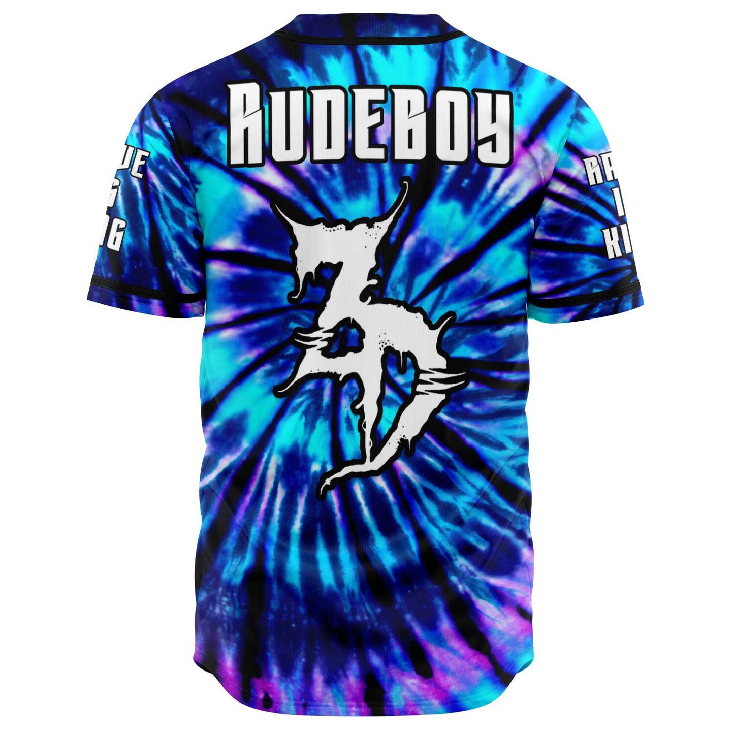 Zeds Dead Blue Spiral Tie Rave Baseball Jersey