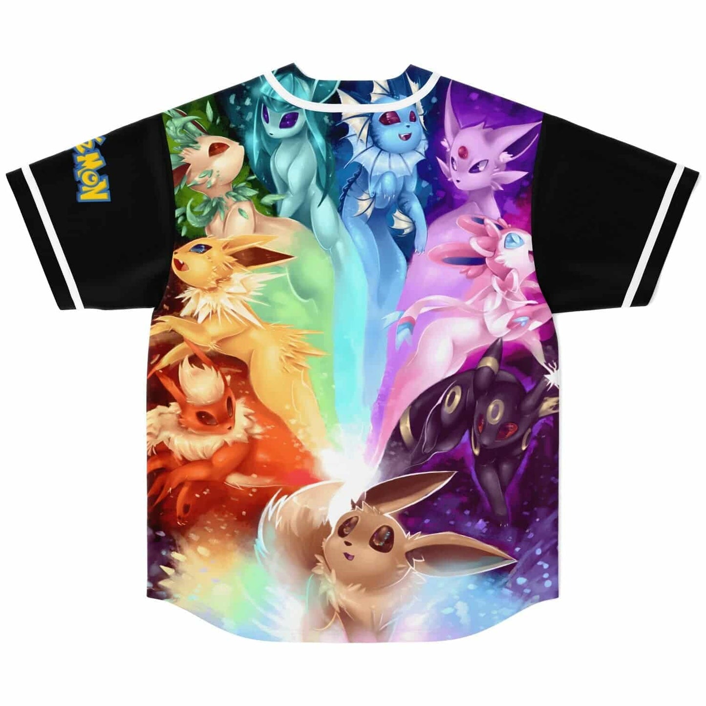 Black Group Eevee Rave Baseball Jersey