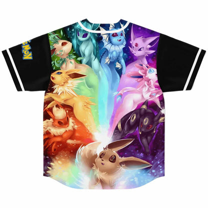 Black Group Eevee Rave Baseball Jersey