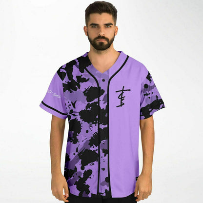 The Chainsmokers Light Purple Black Paint Rave Baseball Jersey