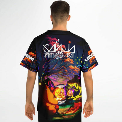 Deep Purple Psychedelic Dreamscape Rave Baseball Jersey