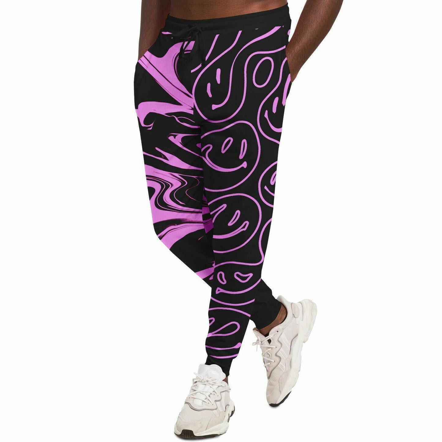 Black Split Rave Joggers