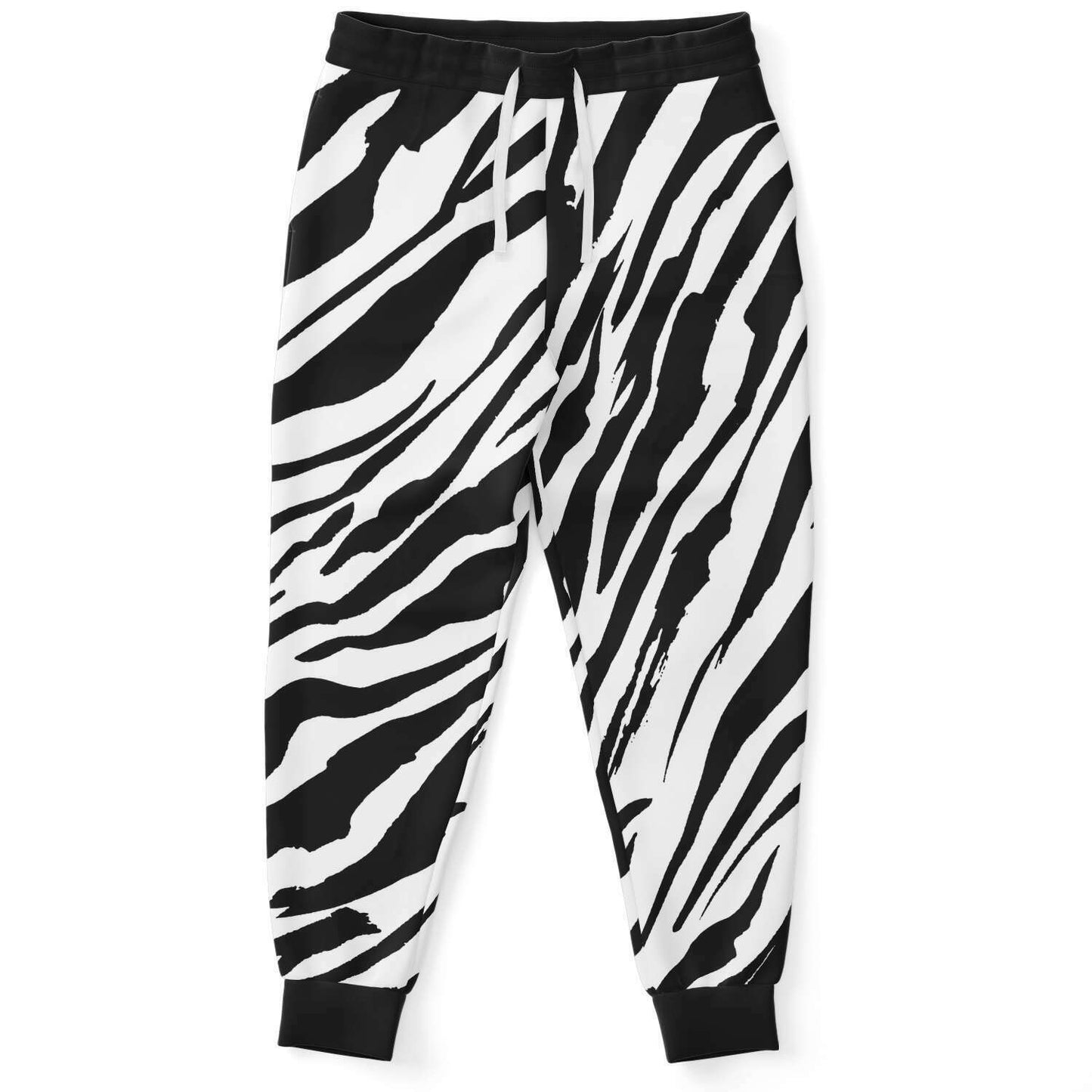 Black White Zebra Rave Joggers