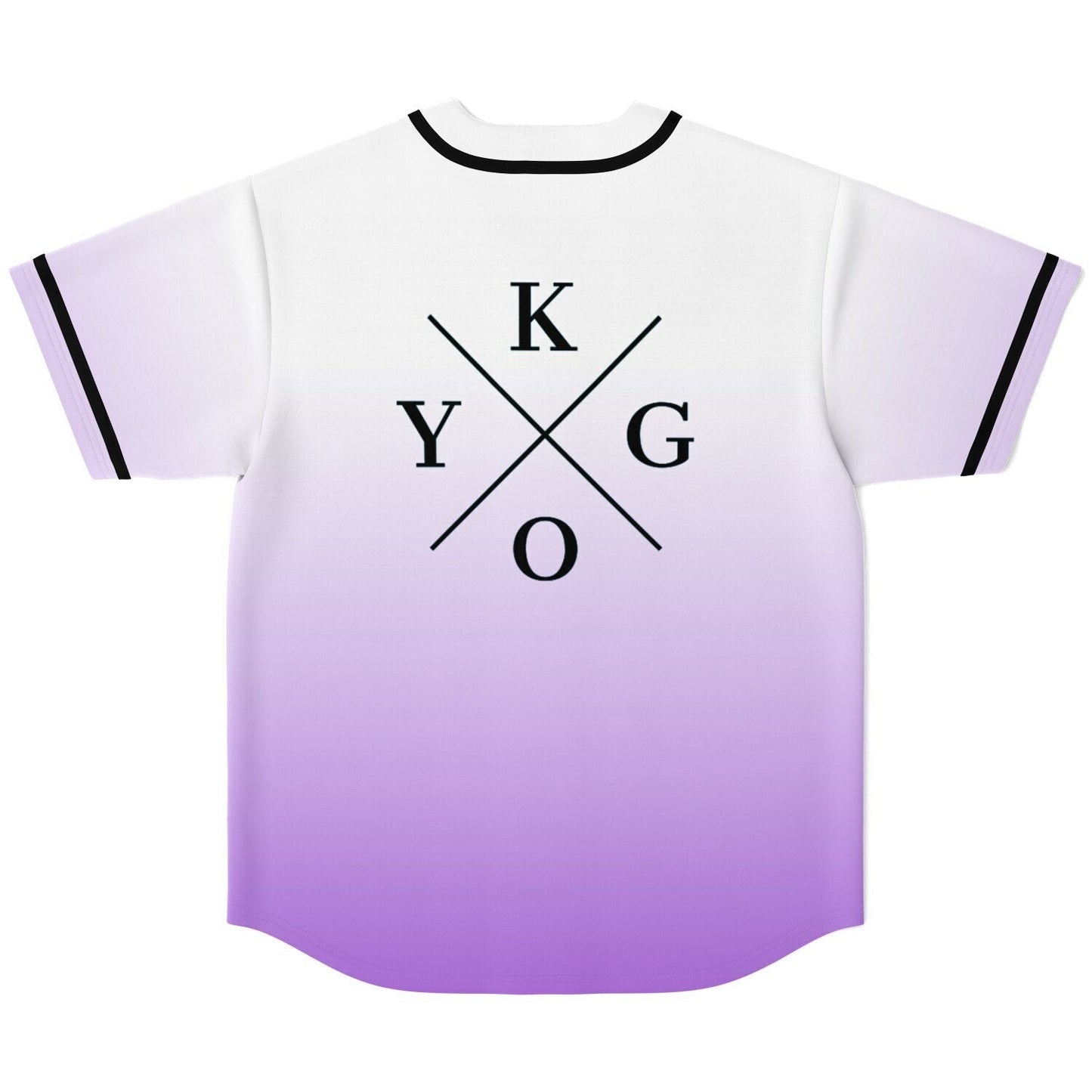 Kygo White Lavender Minimal Crossed Rave Baseball Jersey