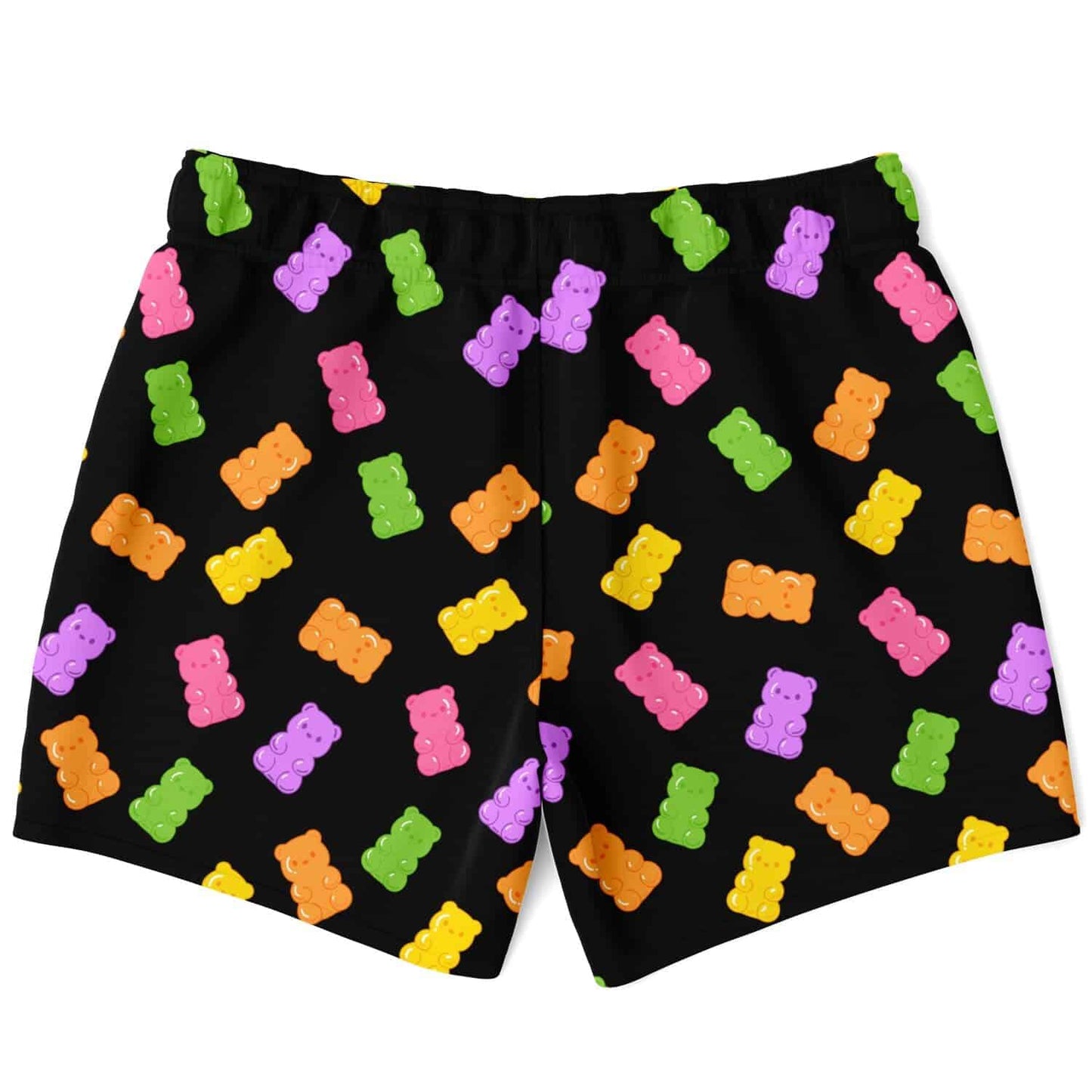 Black Scattered Gummy Rave Swim Trunks