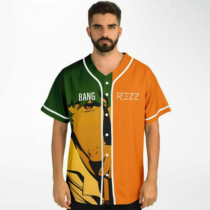 REZZ Olive Green Stylized Anime Rave Baseball Jersey