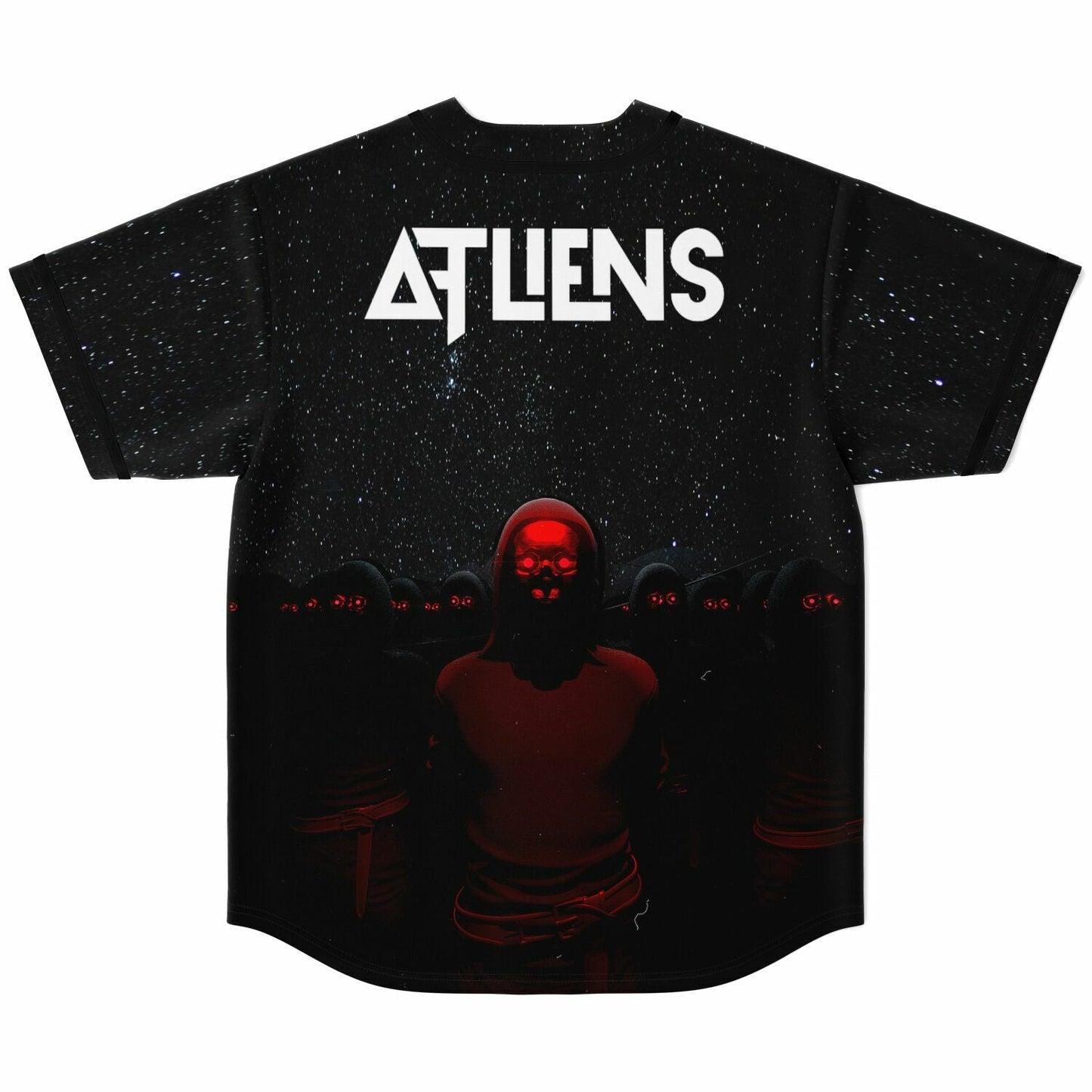 ATLiens Black Starfield Cosmic Rave Baseball Jersey