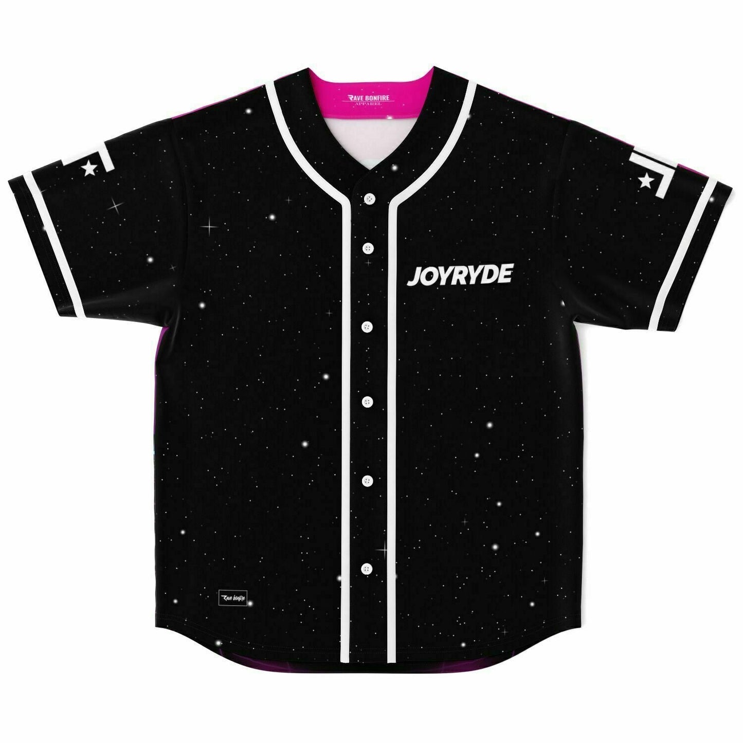Joyryde Black Starfield Rave Baseball Jersey