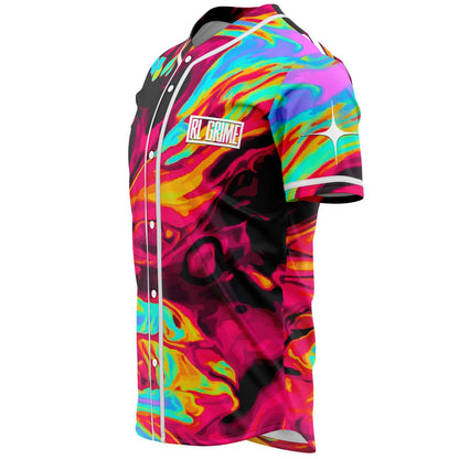 RL Grime Hot Pink Vivid Liquid Rave Baseball Jersey