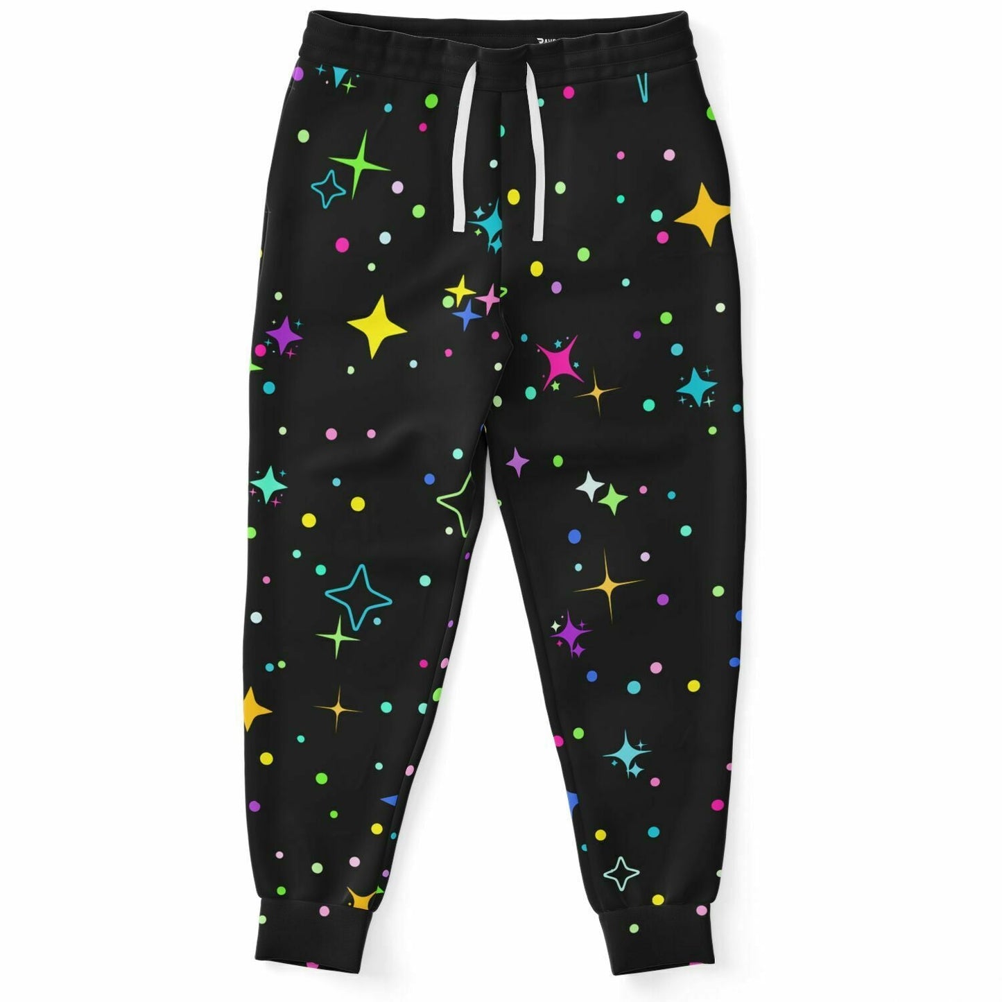 Black Scattered Sparkles Rave Joggers