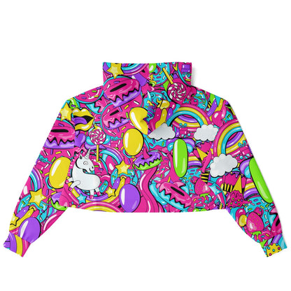 Colorful trippy cropped hoodie