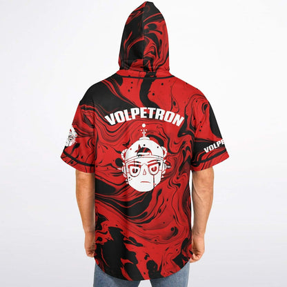 Ray Volpe Red Black Rave Hooded Baseball Jersey