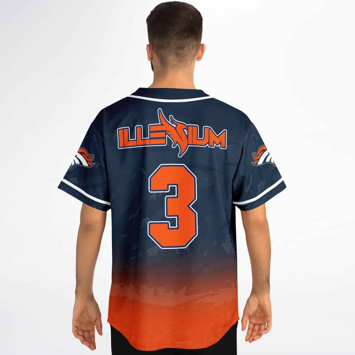 Illenium Navy Blue Mountain Range Rave Baseball Jersey