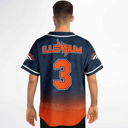 Illenium Navy Blue Mountain Range Rave Baseball Jersey