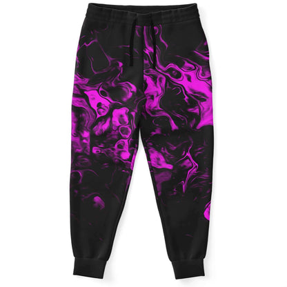 Black Swirling Smoke Rave Joggers