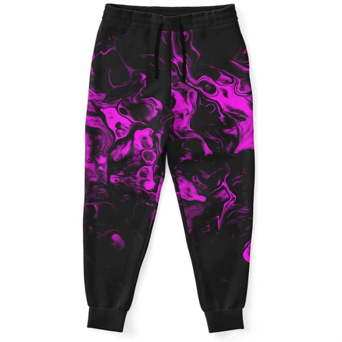 Black Swirling Smoke Rave Joggers