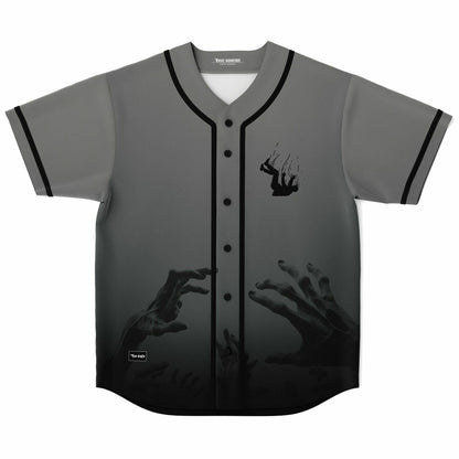 Grey Black Photographic Zombie Rave Baseball Jersey