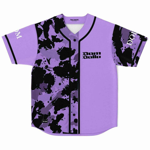 Dom Dolla Lavender Black Paint Rave Baseball Jersey