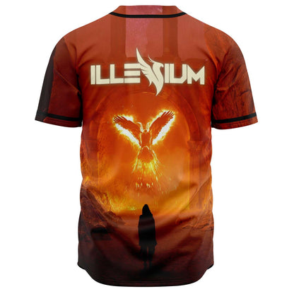 Illenium Fiery Orange Stormy Sky Rave Baseball Jersey