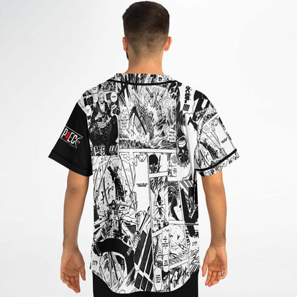 Black White Split Panel Rave Baseball Jersey