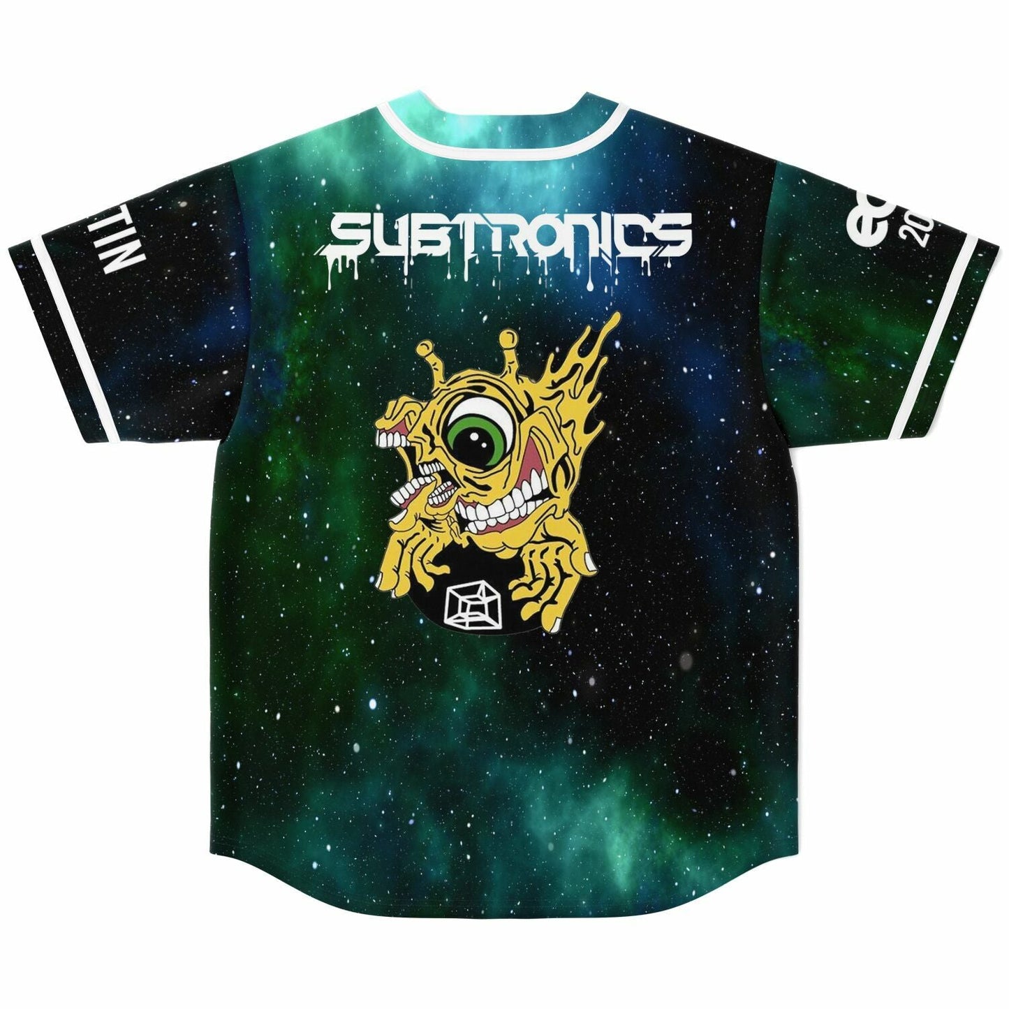 Subtronics Deep Green Cosmic Galaxy Rave Baseball Jersey
