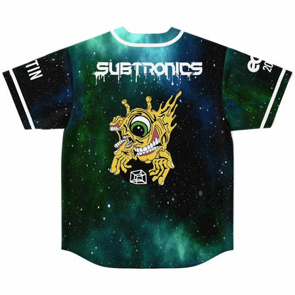 Subtronics Deep Green Cosmic Galaxy Rave Baseball Jersey