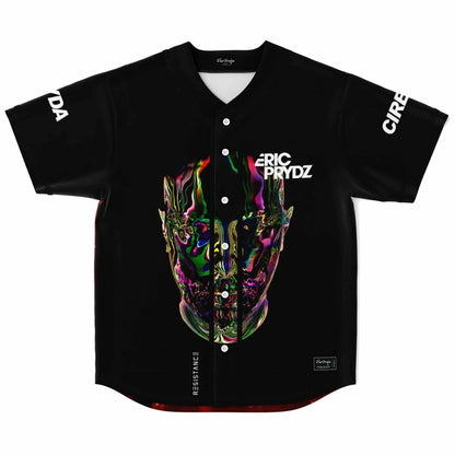 Eric Prydz Black Glitchy Iridescent Rave Baseball Jersey