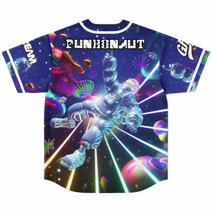 LSDREAM Deep Blue Chrome Astronaut Rave Baseball Jersey