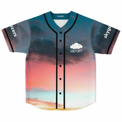 Said The Sky Teal Photographic Sunset Rave Baseball Jersey