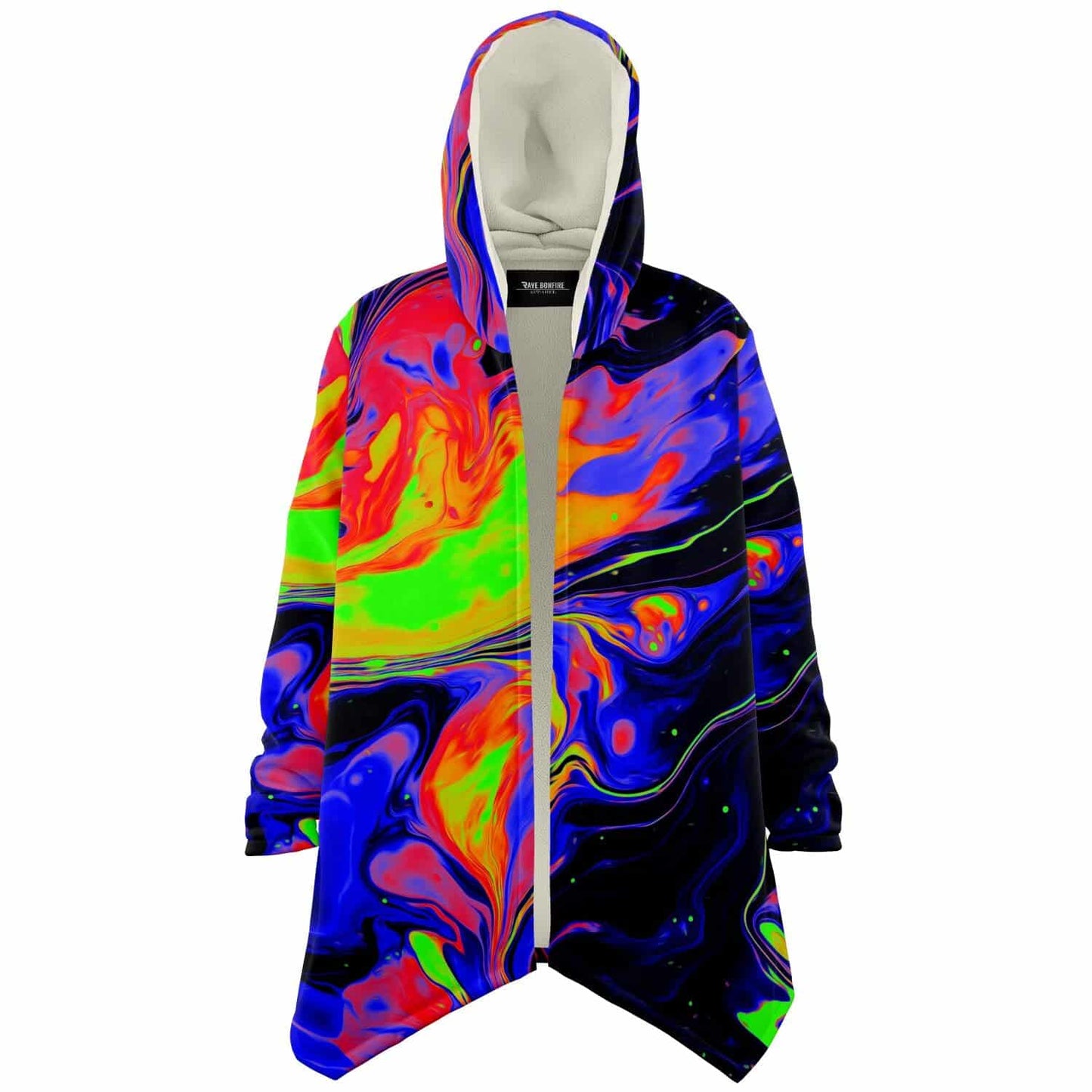 Electric Blue Liquid Paint Rave Cloak