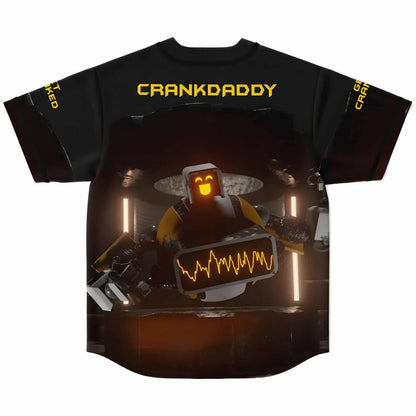Crankdat Black Cinematic Robot Rave Baseball Jersey
