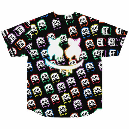 Marshmello Black Repeating Dripping Rave Baseball Jersey