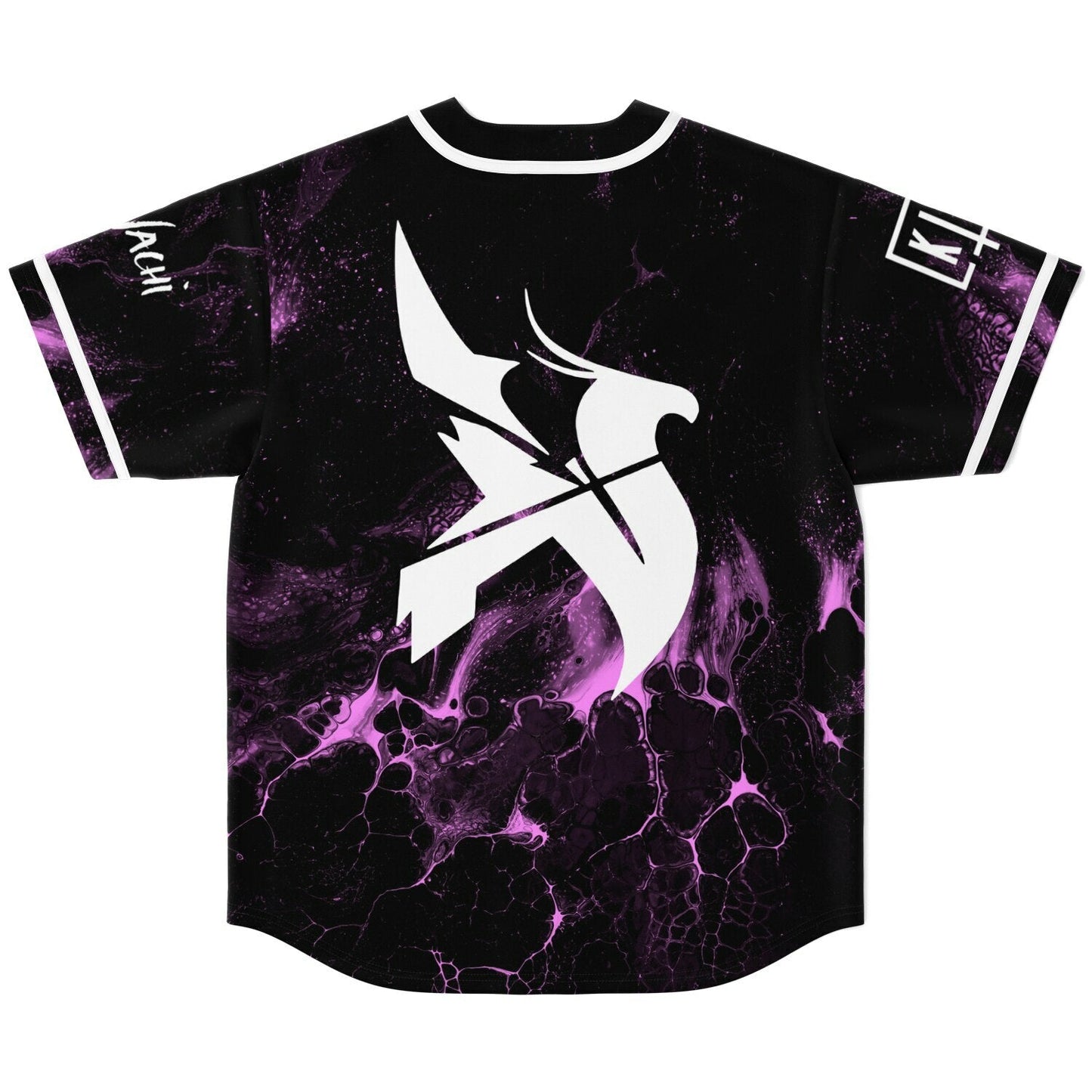 Kai Wachi Black Purple Liquid Rave Baseball Jersey