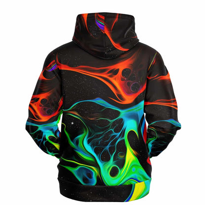 Neon Acid Trip Liquid Swirl Rave Hoodie