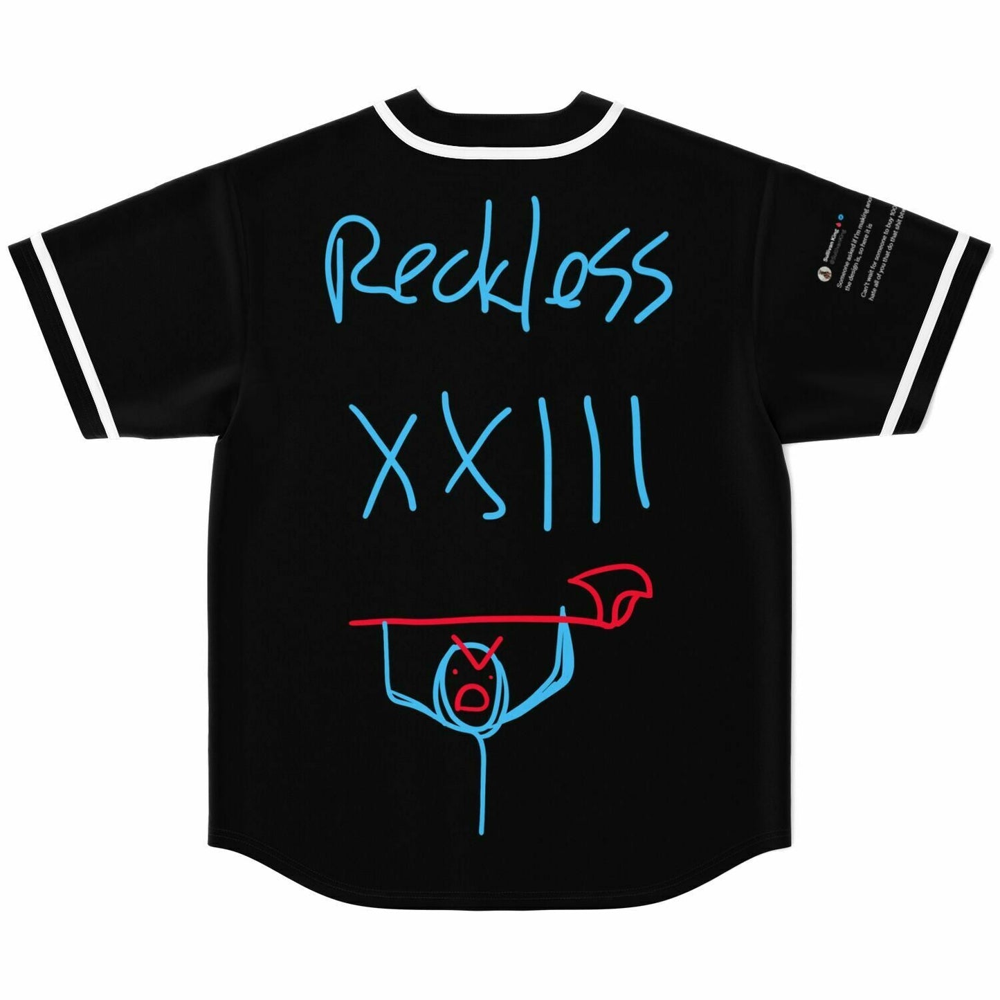 Black Crude Hand Rave Baseball Jersey