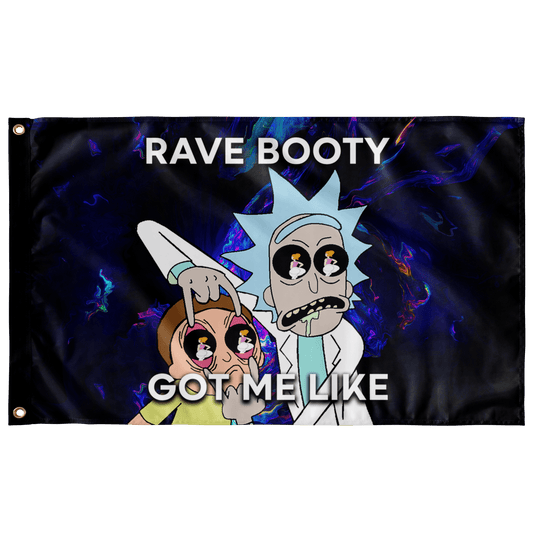 Black Cartoon Scientist Rave Flag