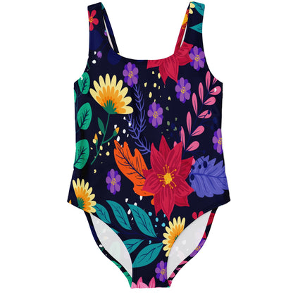 Navy Colorful Botanical Rave Swimsuit