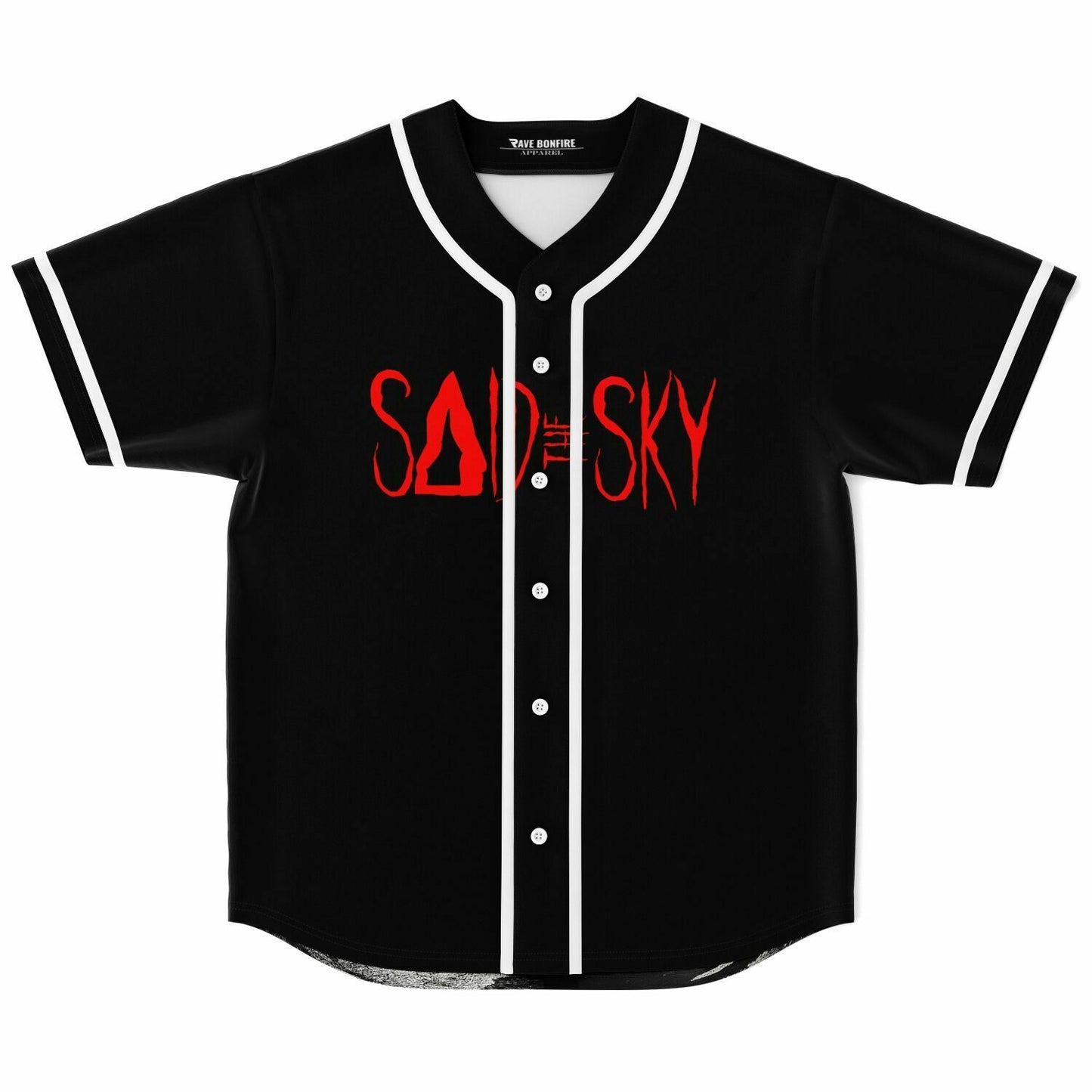 Said The Sky Black Body Text Wordmark Rave Baseball Jersey