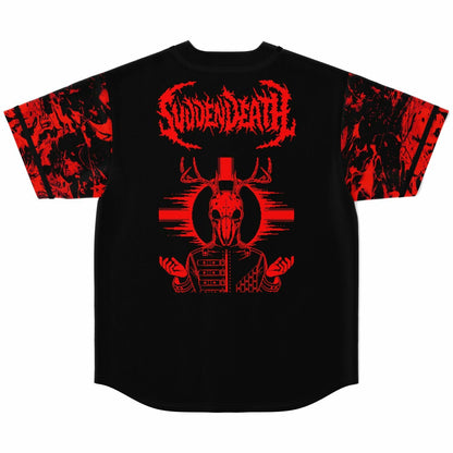 SVDDEN DEATH Black Body Antlered Deer Rave Baseball Jersey